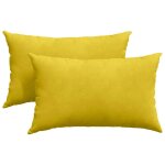 Vidaxl coussins de canap� 2 pcs jaune 50 x 30 cm