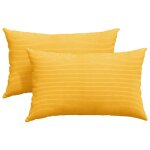 Vidaxl coussins de canap� 2 pcs jaune clair 50 x 30 cm