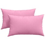 Vidaxl coussins de canap� 2 pcs rose 30 x 50 cm