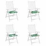 Vidaxl coussins de chaise 4 pcs motif de feuille 50 x 50 x 4 cm