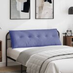 Vidaxl coussin de dos bleu denim 140 x 19 x 50 cm tissu