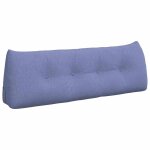 Vidaxl coussin de dos bleu denim 140 x 24 x 50 cm tissu