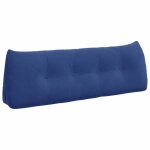 Vidaxl coussin de dos bleu police 140 x 24 x 50 cm velours