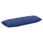 Vidaxl coussin de dos bleu police 140 x 50 cm tissu en velours c�tel�