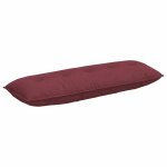 Vidaxl coussin de dos bordeaux 140 x 19 x 50 cm tissu