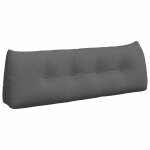 Vidaxl coussin de dos gris fonc� 140 x 24 x 50 cm tissu
