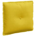 Vidaxl coussin de dos jaune 50 x 45 cm tissu en velours c�tel�