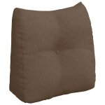 Vidaxl coussin de dos marron 45 x 24 x 50 cm tissu