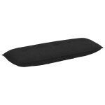 Vidaxl coussin de dos noir 140 x 19 x 50 cm tissu