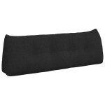Vidaxl coussin de dos noir 140 x 24 x 50 cm tissu