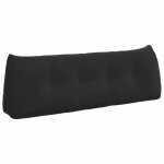 Vidaxl coussin de dos noir 140 x 24 x 50 cm velours