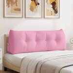 Vidaxl coussin de dos rose 140 x 24 x 50 cm tissu