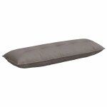 Vidaxl coussin de dos taupe 140 x 19 x 50 cm tissu