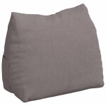 Vidaxl coussin de dos taupe 45 x 20 x 35 cm tissu