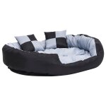 Vidaxl coussin réversible lavable pour chien gris et noir 110x80x23 cm Vidaxl coussin réversible lavable pour chien gris et noir 110x80x23 cm