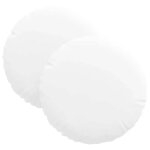 Vidaxl coussins de si�ge 2 pcs blanc Ø30 x 13 cm tissu