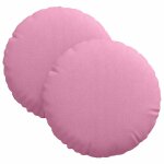 Vidaxl coussins de si�ge 2 pcs rose Ø30 x 13 cm tissu