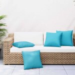 Vidaxl coussins throw 4 pcs turquoise 40 x 40 cm tissu
