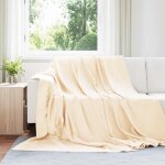 Vidaxl couvertures a jeter 24 pcs cr�me 240 x 220 cm toison
