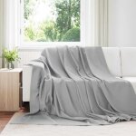 Vidaxl couvertures a jeter 24 pcs gris 240 x 220 cm toison