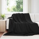 Vidaxl couvertures a jeter 24 pcs noir 240 x 220 cm toison