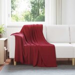 Vidaxl couvertures a jeter 24 pcs rouge bordeaux 170 x 130 cm toison