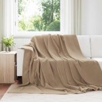 Vidaxl couvertures a jeter 6 pcs camel 220 x 240 cm toison