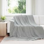 Vidaxl couvertures a jeter 6 pcs gris 220 x 240 cm toison