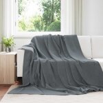 Vidaxl couvertures a jeter 6 pcs gris fonc� 220 x 240 cm toison