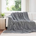 Vidaxl couvertures a jeter 6 pcs gris fonc� 240 x 220 cm toison