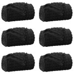 Vidaxl couvertures a jeter 6 pcs noir 240 x 220 cm toison