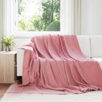 Vidaxl couvertures a jeter 6 pcs rose 240 x 220 cm toison