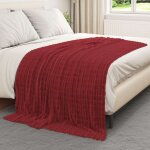 Vidaxl couvertures a jeter 6 pcs rouge bordeaux 200 x 150 cm toison