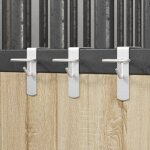 Vidaxl crochets de seau 3 pcs portable argent� acier