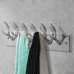 Vidaxl crochets � v�tements de garde - robe 2 pcs argent� aluminium