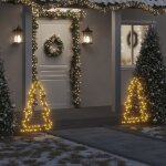 Vidaxl d�coration lumineuse arbre de no�l avec piquets 115 led 90 cm