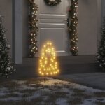 Vidaxl d�coration lumineuse arbre de no�l piquets 3 pcs 50 led 30 cm