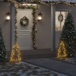 Vidaxl d�coration lumineuse arbre de no�l avec piquets 80 led 60 cm