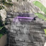 Vidaxl dversoir pour cascade avec led rvb acrylique 60 cm