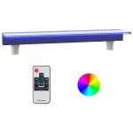 Vidaxl d�versoir pour cascade avec led rvb acrylique 90 cm