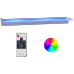 Vidaxl dversoir pour cascade avec led rvb inox 90 cm