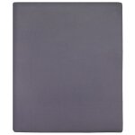 Vidaxl draps - housses jersey 2 pcs anthracite 100x200 cm coton