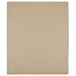 Vidaxl draps - housses jersey 2 pcs taupe 160x200 cm coton