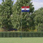 Vidaxl drapeau de la croatie et mt 5, 55 m aluminium 3147128