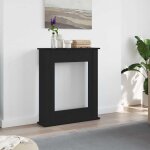 Vidaxl encadrement de chemin�e en ch�ne noir 75 x 20 x 87, 5 cm bois d'ing�nierie