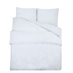 Vidaxl ensemble de housse de couette blanc 220x240 cm microfibre
