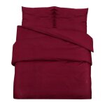Vidaxl ensemble de housse de couette bordeaux 200x220 cm coton