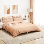 Vidaxl ensemble de housse de couette rose 200x220 cm coton