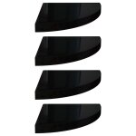 Vidaxl etag�res d'angle flottantes 4 pcs noir brillant 35x35x3, 8cm mdf
