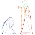 Vidaxl figurine de noël marie et joseph avec 264 led Vidaxl figurine de noël marie et joseph avec 264 led